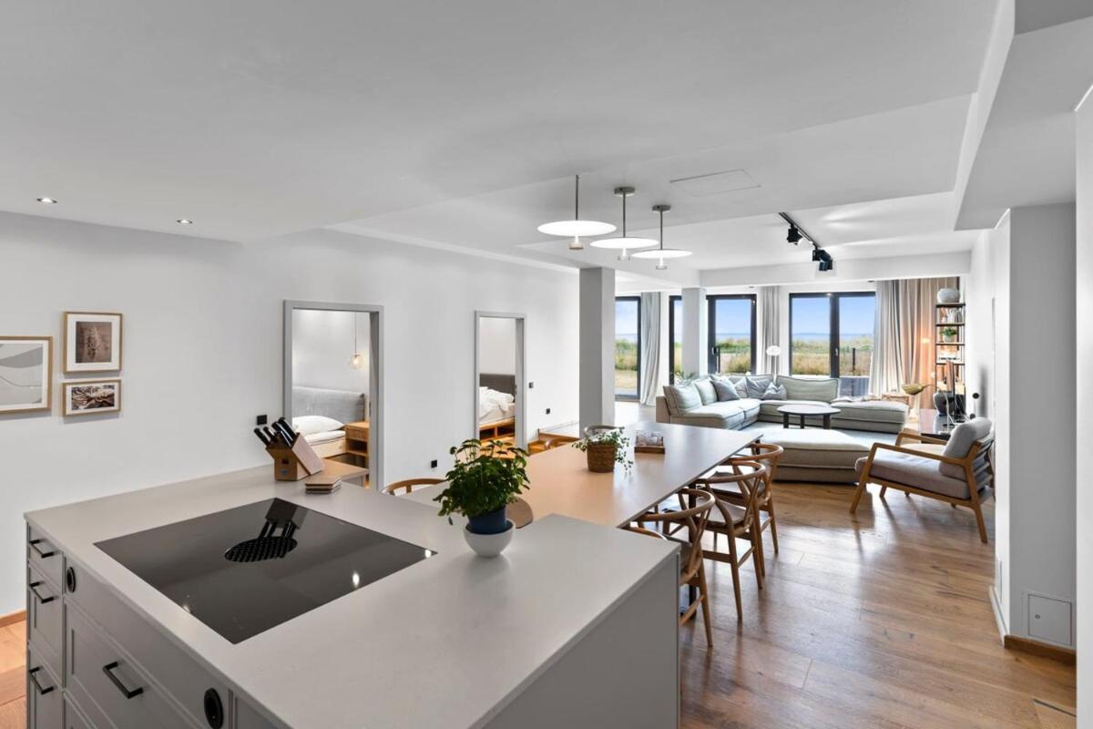 Luxus Meerblick Strand & Sauna & Garten & Heimkino Glowe Exterior foto
